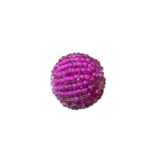 Small pink luster Rocaille ball  made of glass beads