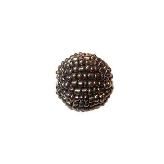 Small brown luster Rocaille ball  made of glass beads