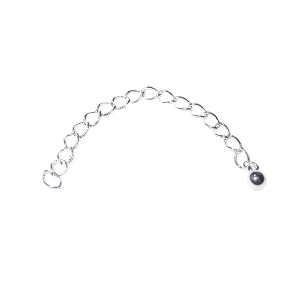 Silver colored lengthening chain