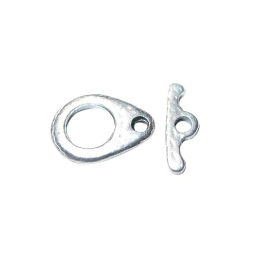 Silver colored Loop & bar clasp