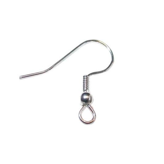 Silver colored earring, per piece