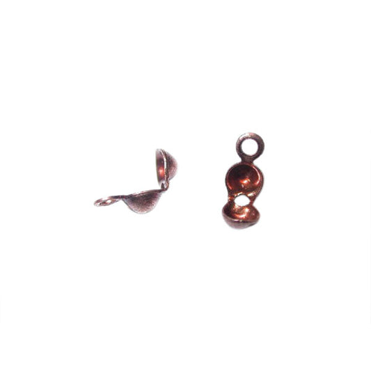 Copper colored bead tip 5mm with eye