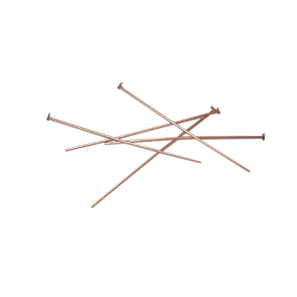 Copper colored headpin 45 mm