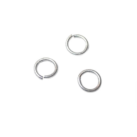 Jump ring 7 mm, Old silver colored