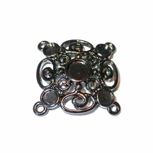 Black Nickel eye bead with 4 eyes