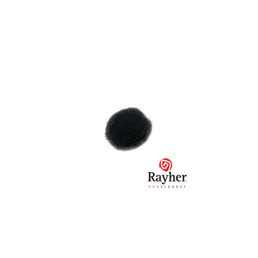 Black pompon 10 mm from Rayher