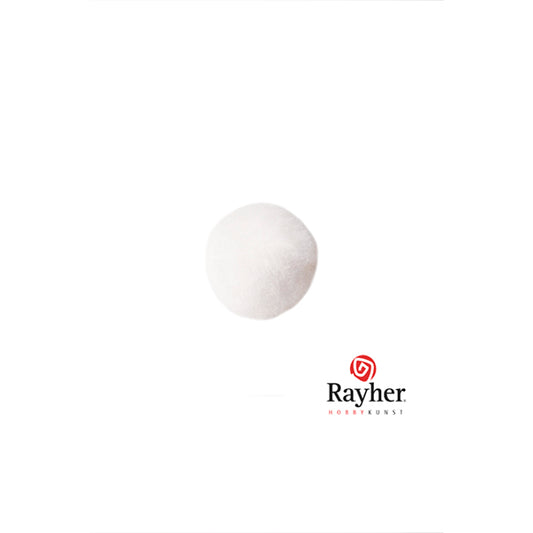 Witte pompon 10 mm van Rayher