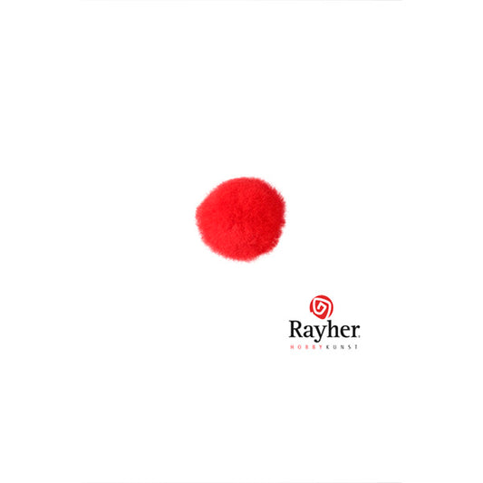 Red pompon 10 mm from Rayher