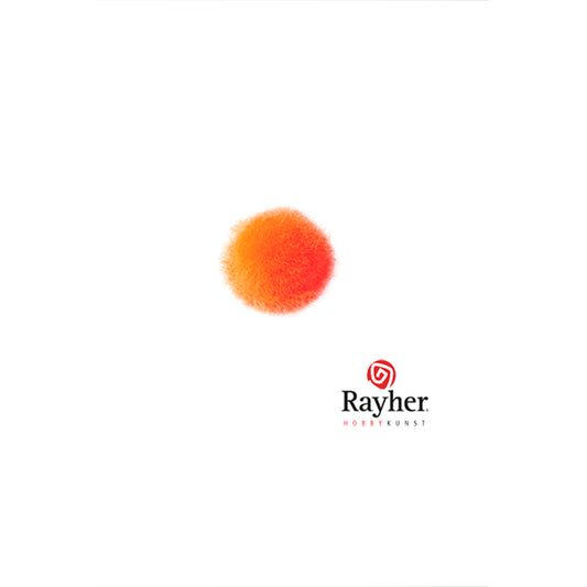 Orange pompon 10 mm from Rayher