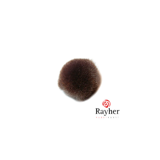 Brown pompon 15 mm from Rayher