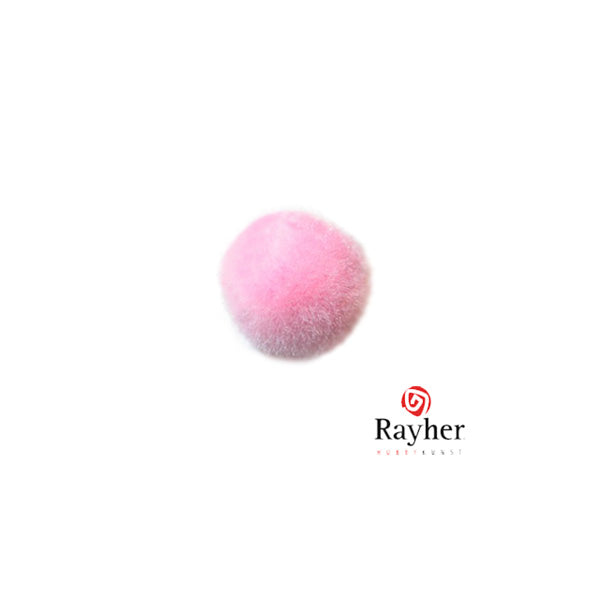 Pink pompon 15 mm from Rayher