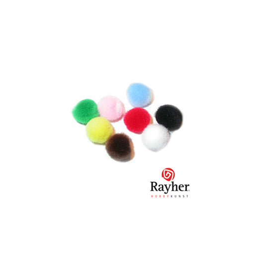 Pompon mix 15 mm from Rayher 10 pieces