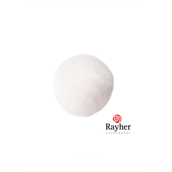 White pompon 20 mm from Rayher