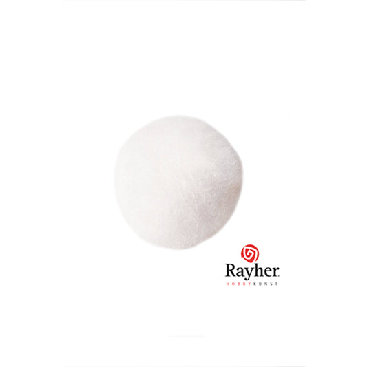 Witte pompon 20 mm van Rayher