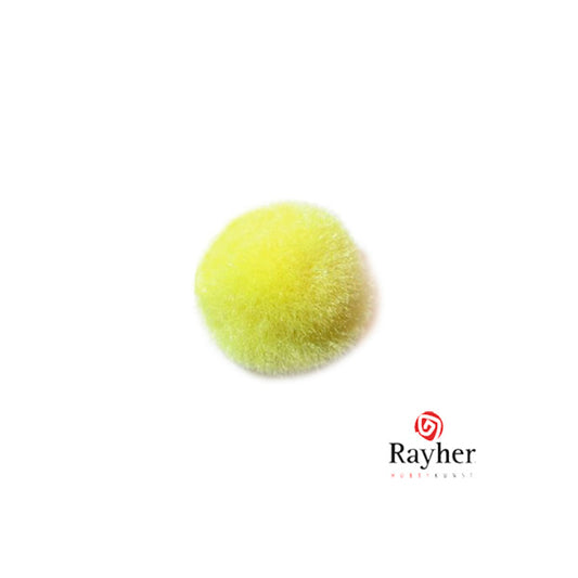 Yellow pompon 20 mm from Rayher