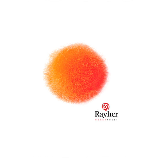 Orange pompon 20 mm from Rayher