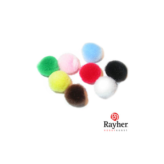 Pompons mixed 20 mm from Rayher 10 pieces