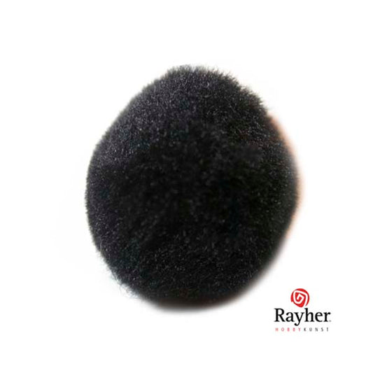 Black pompon 25 mm from Rayher