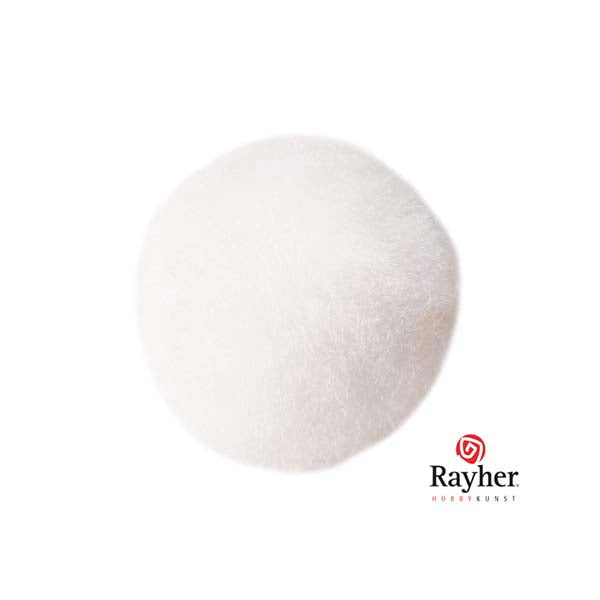 Witte pompon 25 mm van Rayher