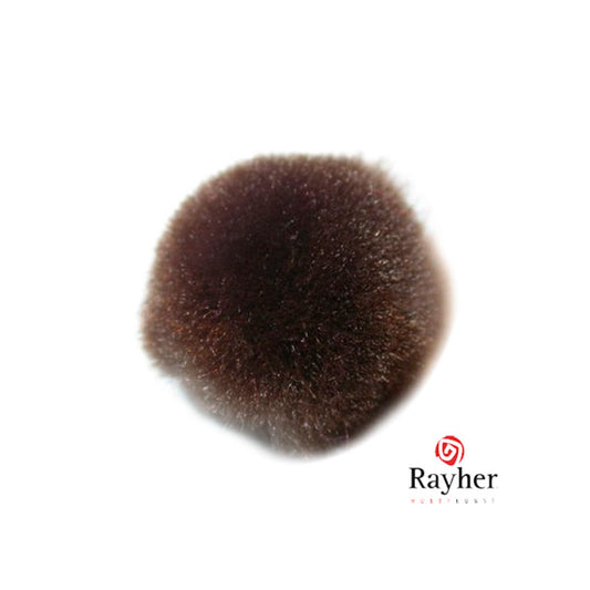 Bruine pompon 25 mm van Rayher