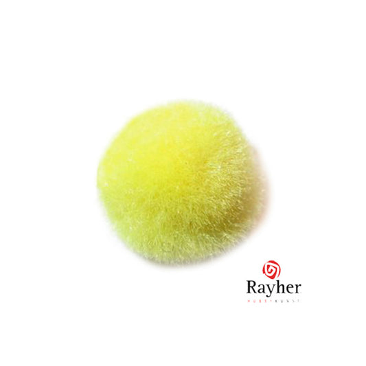 Yellow pompon 25 mm from Rayher