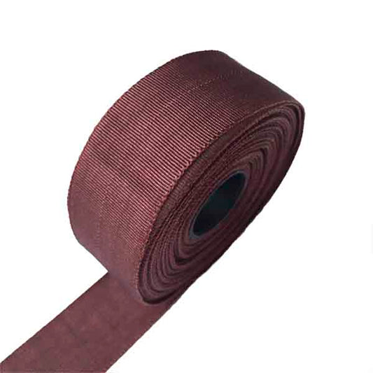 Satin ribbon darkbrown 25 mm