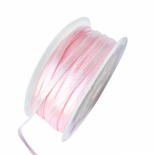 Satin ribbon pink 4 mm