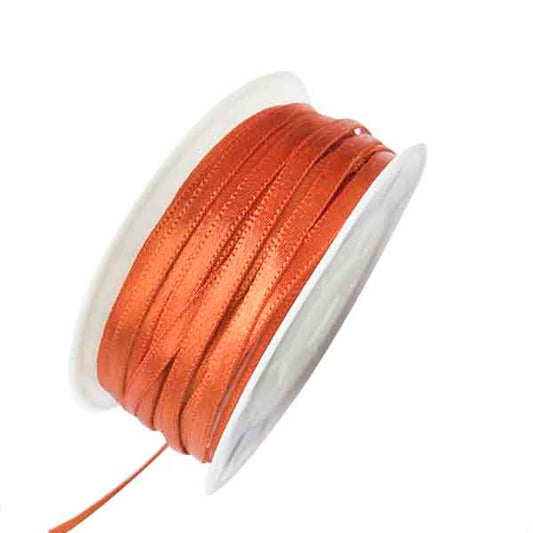 Satin ribbon orange 4 mm