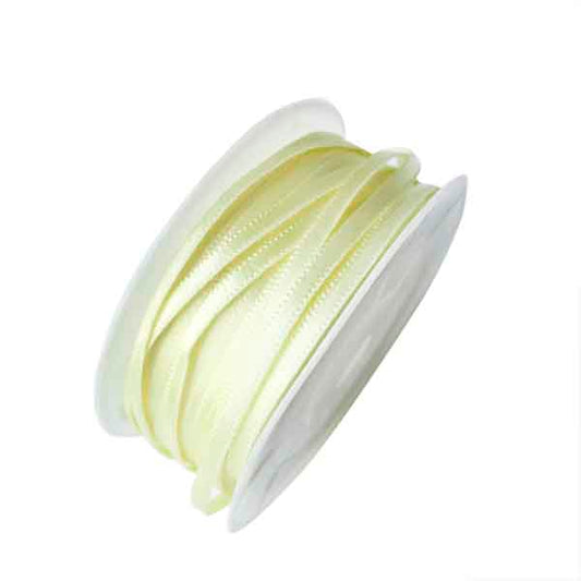 Satin ribbon yellow 4 mm