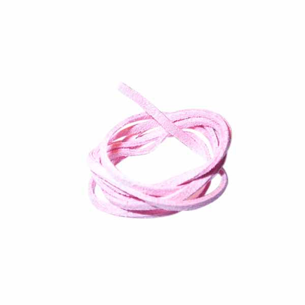 Roze kunst suede veter 3mm