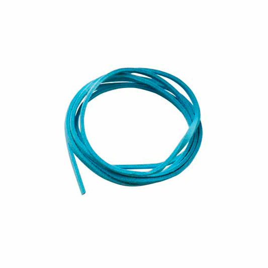 Turquoise kunst suede veter 3 mm